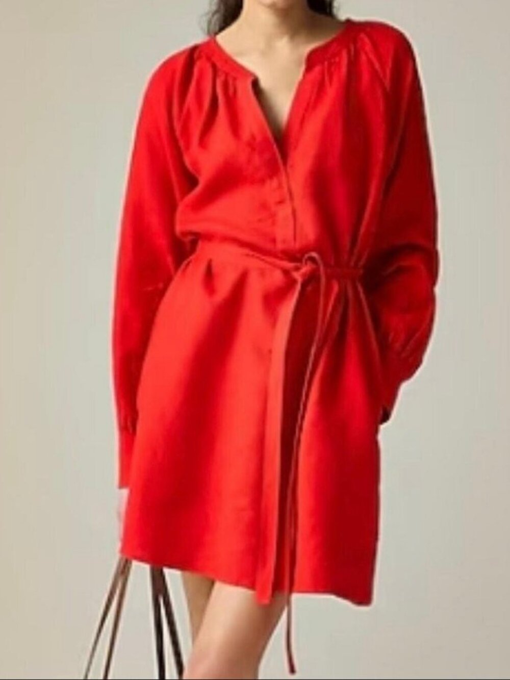 JCrew Belted Mini Dress Red Size Small Style CI922 New With Tags